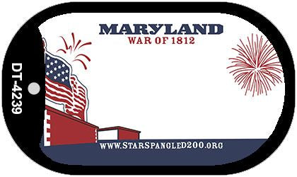 Maryland State Blank Novelty Metal Dog Tag Necklace DT-4239