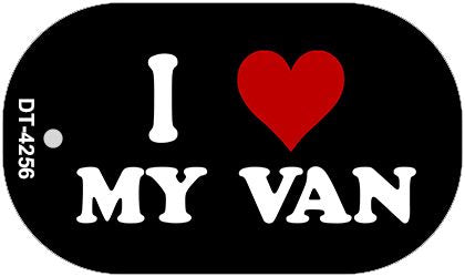 I Love My Van Novelty Metal Dog Tag Necklace DT-4256