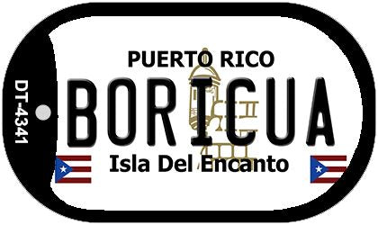 Boricua Puerto Rico Metal Novelty Dog Tag Necklace DT-4341