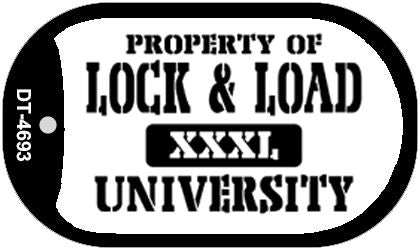 Property of Lock and Load Novelty Metal Dog Tag Necklace DT-4693