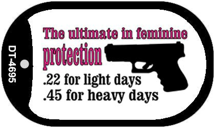 Feminine Protection Novelty Metal Dog Tag Necklace DT-4695