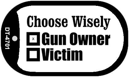 Choose Wisely Novelty Metal Dog Tag Necklace DT-4701