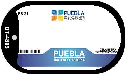 Puebla Mexico Blank Novelty Metal Dog Tag Necklace DT-4806