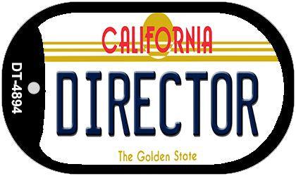 Director California Novelty Metal Dog Tag Necklace DT-4894