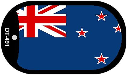 New Zealand Flag Scroll Metal Novelty Dog Tag Necklace DT-491