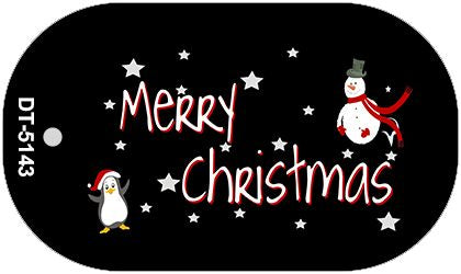Merry Christmas Novelty Metal Dog Tag Necklace DT-5143