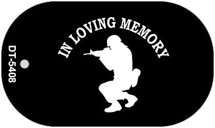 In Loving Memory Squatting Novelty Metal Dog Tag Necklace DT-5408