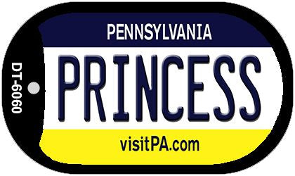Princess Pennsylvania Novelty Metal Dog Tag Necklace DT-6060