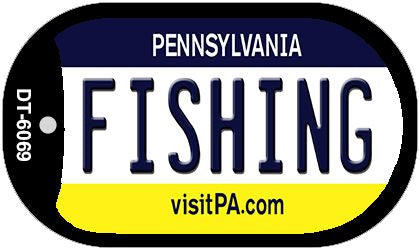 Fishing Pennsylvania Novelty Metal Dog Tag Necklace DT-6069