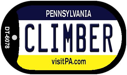 Climber Pennsylvania Novelty Metal Dog Tag Necklace DT-6078
