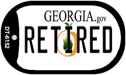 Retired Georgia Novelty Metal Dog Tag Necklace DT-6152
