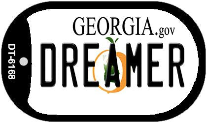 Dreamer Georgia Novelty Metal Dog Tag Necklace DT-6168