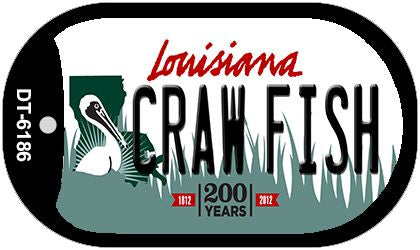 Craw Fish Louisiana Novelty Metal Dog Tag Necklace DT-6186