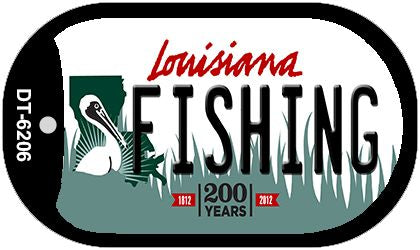 Fishing Louisiana Novelty Metal Dog Tag Necklace DT-6206
