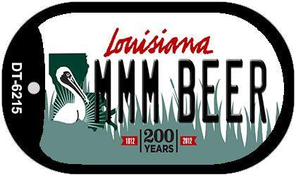 MMM Beer Louisiana Novelty Metal Dog Tag Necklace DT-6215