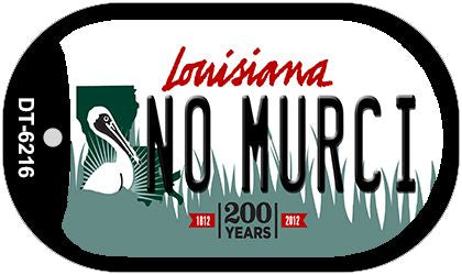 No Murci Louisiana Novelty Metal Dog Tag Necklace DT-6216