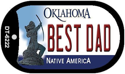 Best Dad Oklahoma Novelty Metal Dog Tag Necklace DT-6222