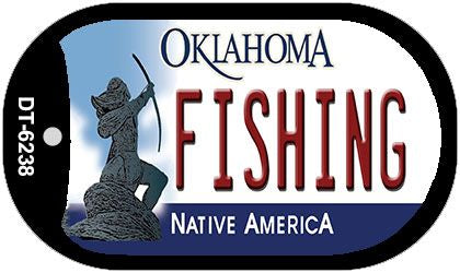 Fishing Oklahoma Novelty Metal Dog Tag Necklace DT-6238