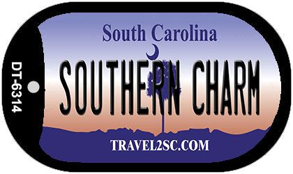 Southern Charm South Carolina Novelty Metal Dog Tag Necklace DT-6314