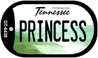 Princess Tennessee Novelty Metal Dog Tag Necklace DT-6439