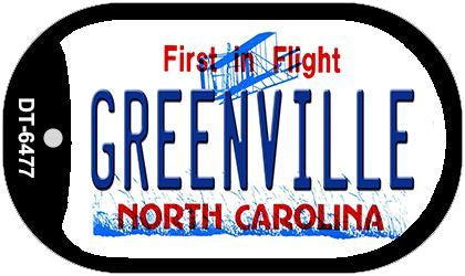 Greenville North Carolina Novelty Metal Dog Tag Necklace DT-6477
