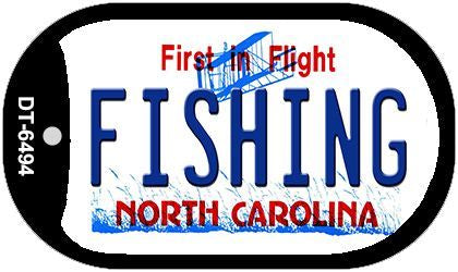 Fishing North Carolina Novelty Metal Dog Tag Necklace DT-6494