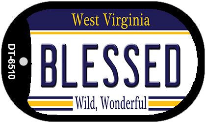 Blessed West Virginia Novelty Metal Dog Tag Necklace DT-6510