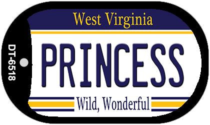 Princess West Virginia Novelty Metal Dog Tag Necklace DT-6518