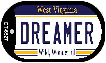 Dreamer West Virginia Novelty Metal Dog Tag Necklace DT-6527