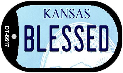 Blessed Kansas Novelty Metal Dog Tag Necklace DT-6617