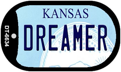 Dreamer Kansas Novelty Metal Dog Tag Necklace DT-6634