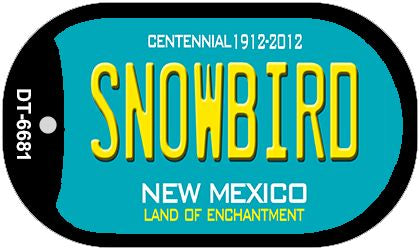 Snowbird Teal New Mexico Novelty Metal Dog Tag Necklace DT-6681