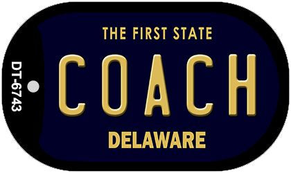 Coach Delaware Novelty Metal Dog Tag Necklace DT-6743