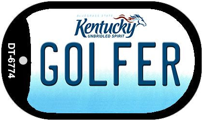 Kentucky Golfer Novelty Metal Dog Tag Necklace DT-6774