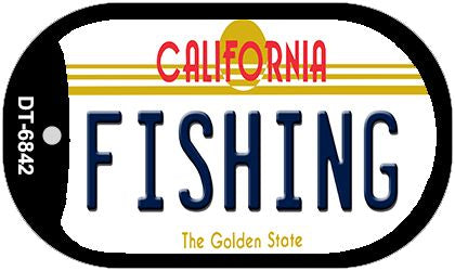 Fishing California Novelty Metal Dog Tag Necklace DT-6842