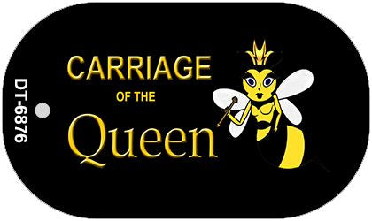 Carriage Of Queen Bee Novelty Metal Dog Tag Necklace DT-6876