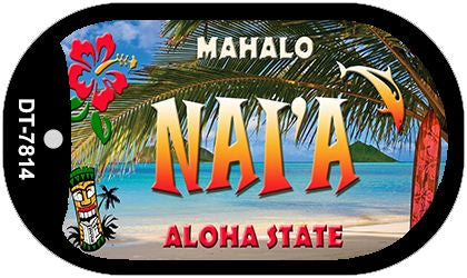 Nai'a Tiki Novelty Metal Dog Tag Necklace DT-7814