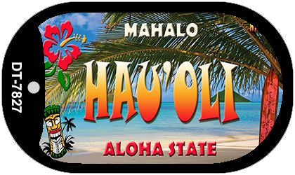 Hau'oli Tiki Novelty Metal Dog Tag Necklace DT-7827