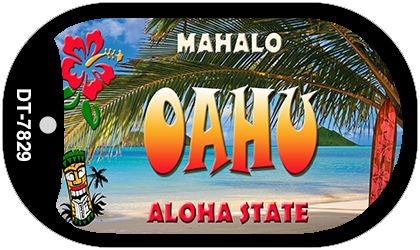 Oahu Tiki Novelty Metal Dog Tag Necklace DT-7829