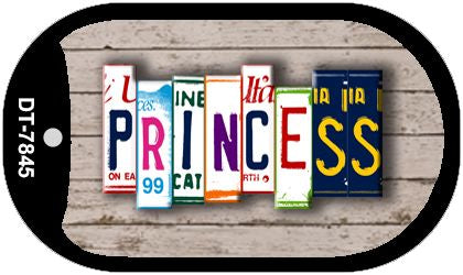 Princess Plate Art Novelty Metal Dog Tag Necklace DT-7845