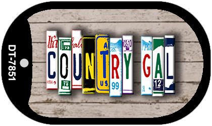 Country Gal Plate Art Novelty Metal Dog Tag Necklace DT-7851