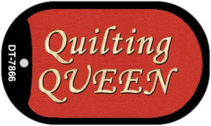 Quilting Queen Novelty Metal Dog Tag Necklace DT-7866
