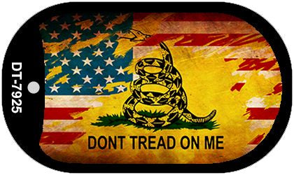 Do Not Tread On Me Metal Novelty Dog Tag Necklace DT-7925