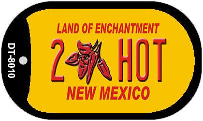 2 Hot Yellow New Mexico Novelty Metal Dog Tag Necklace DT-8010