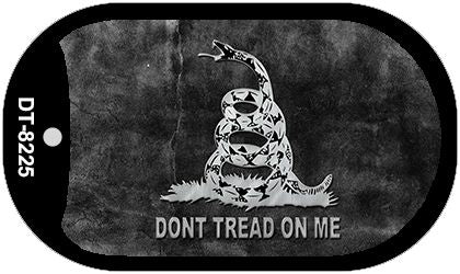 Dont Tread On Me Black Novelty Metal Dog Tag Necklace DT-8225