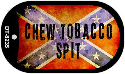 Chew Tobacco Spit Novelty Metal Dog Tag Necklace DT-8235
