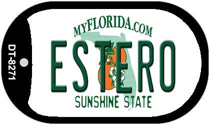 Estero Florida Novelty Metal Dog Tag Necklace DT-8271