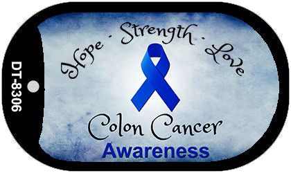 Colon Cancer Novelty Metal Dog Tag Necklace DT-8306