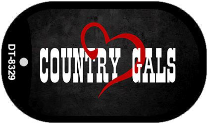 Country Gals Novelty Metal Dog Tag Necklace DT-8329