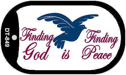 Finding God Novelty Metal Dog Tag Necklace DT-849
